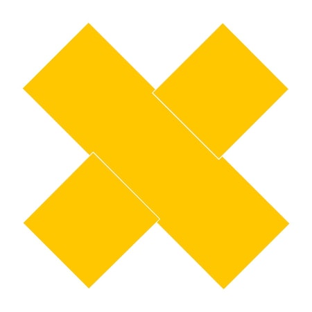 Floor Markings, Xs, 4in, Yellow